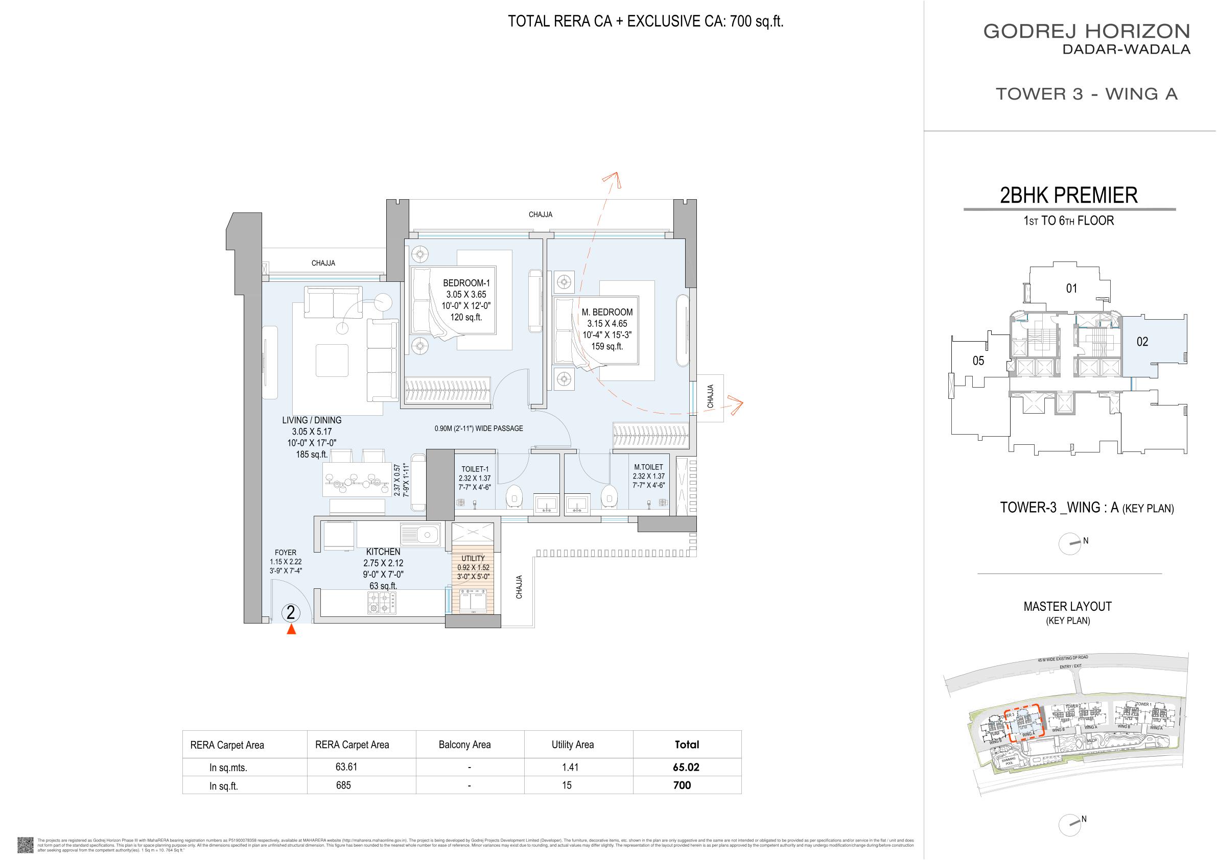2 BHK Floor Plan 5